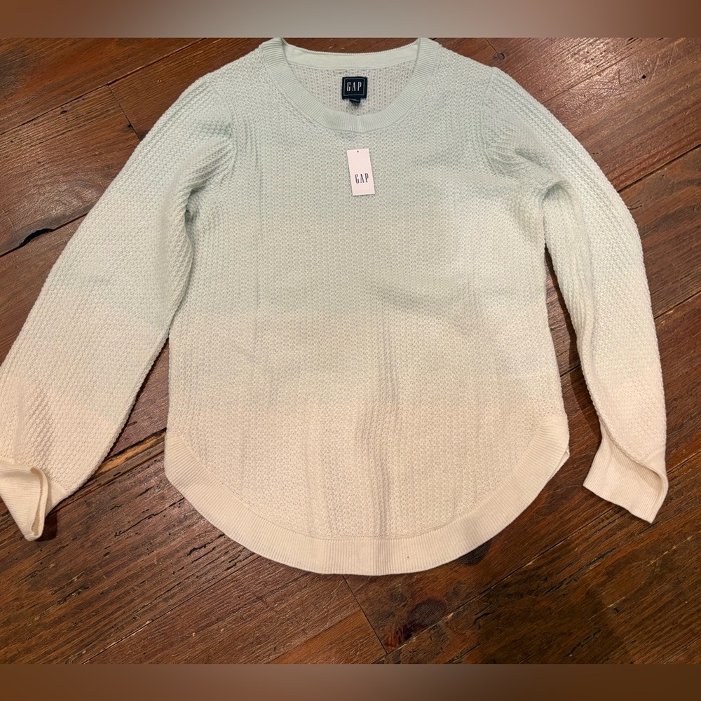 GAP Women's Mint Ombre Crew Neck Sweater